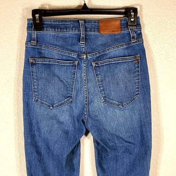 Madewell Womans Size 24 Curvy High-Rise Skinny Crop Jeans Denim 26x25 - Picture 13 of 15